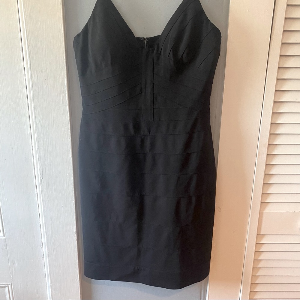 Max and Cleo cocktail dress bandage style Black size 10